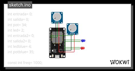 Entrada analógica Wokwi ESP32 STM32 Arduino Simulator