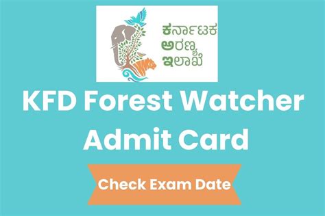 Kfd Forest Watcher Admit Card Check Exam Date