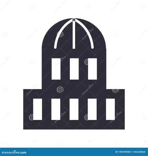 Capitol Icon Sign and Symbol Isolated on White Background, Capitol Logo Concept Stock