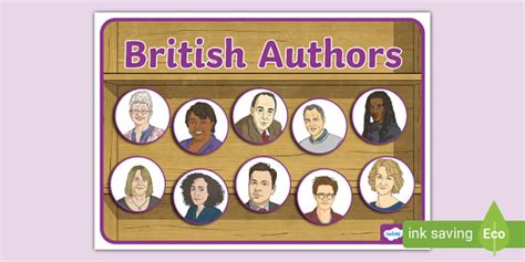 British Authors Display Poster L Enseignant A Fait