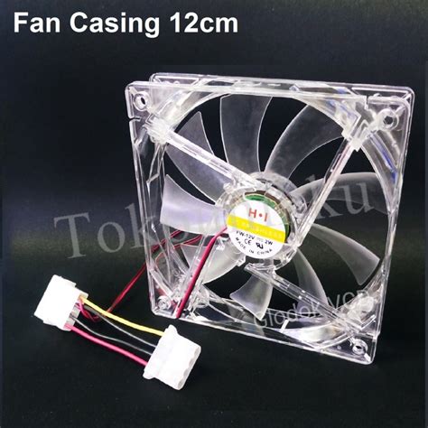 Jual Fan Casing Kipas Casing Transparan Lampu LED 12cm Shopee Indonesia