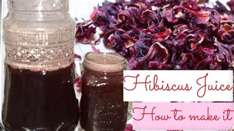 Authentic Hibiscus Juice How To Make Hibiscus Juice To Drink Youtube