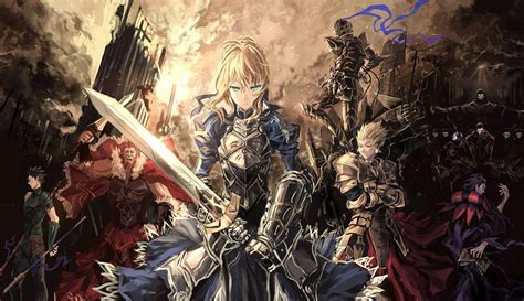 Download Fate Zero Poster Featuring Saber Wallpaper