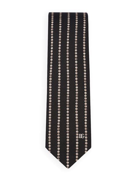 Dolce Gabbana Coin Print Silk Tie Farfetch