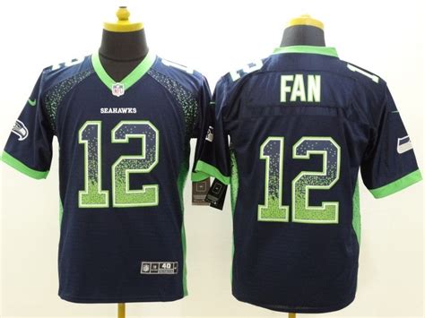 Men's Seattle Seahawks 12th Fan Navy Game Jersey - jerseymonster