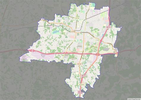 Map of Cookeville city