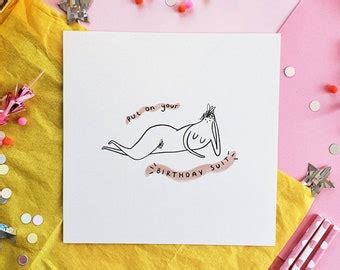Birthday Suit Naked Etsy UK