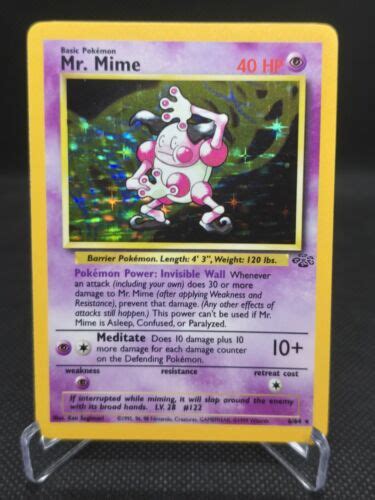 Holo Mr Mime 664 Lp Rare Jungle Pokemon Card Ebay