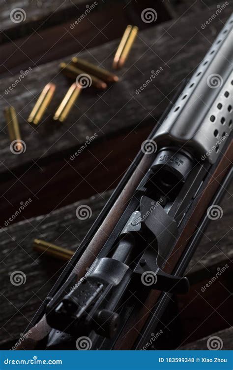 Submachine guns stock photo. Image of guns, metal, ammo - 183599348