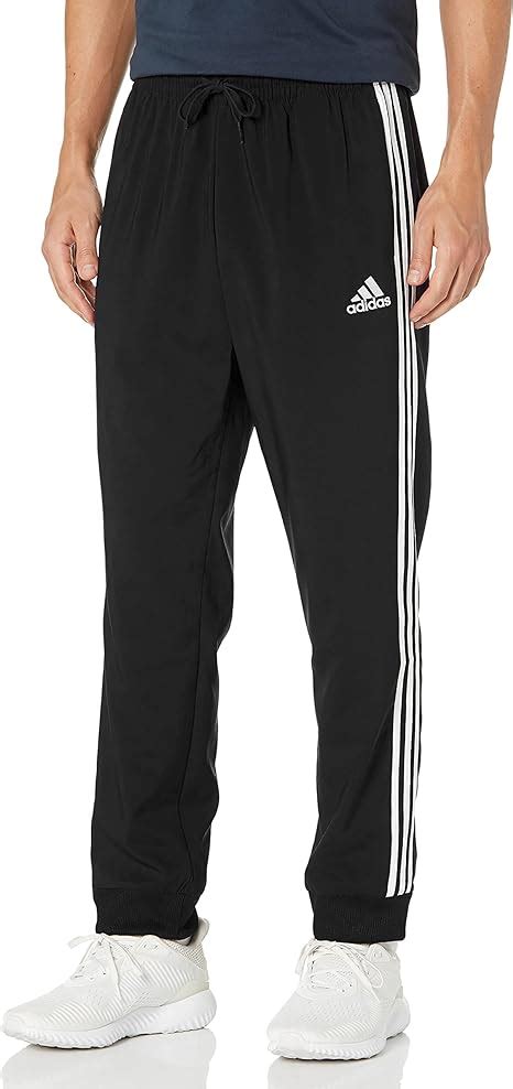 Adidas Mens Aeroready Essentials Tapered Cuff Woven 3 Stripes Pants