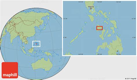 Savanna Style Location Map Of Calinog