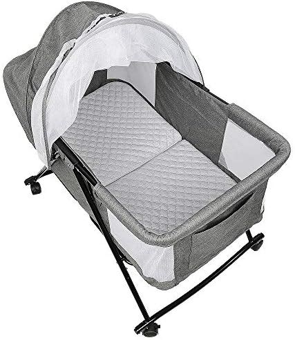 LANTUS Lit Bébé Cododo Berceau Bébé avec Matelas Mode Bascule Côté