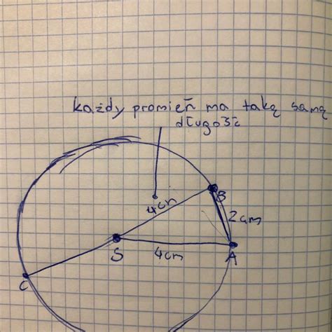 Narysuj Okr G O Rodku W Punkcie S I Promieniu Cm Zaznacz Na Nim