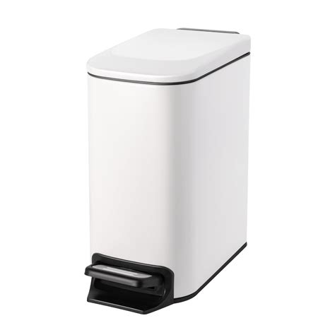 Cesun Small Bathroom Trash Can With Lid Soft Close Step Pedal 6 Liter