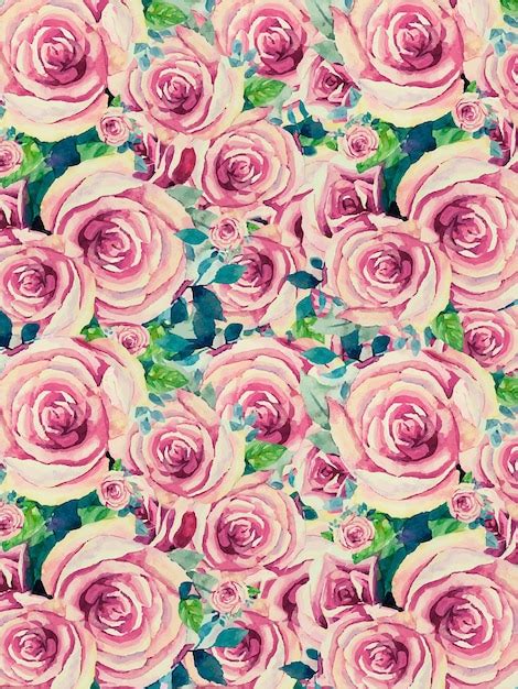 Wallpaper Rosen Rosa Abstrakte Aquarellmalerei Illustration Vektor