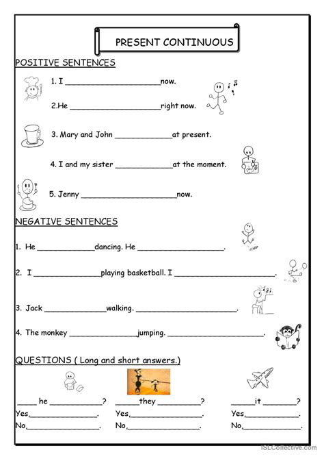 Present Continuous English Esl Worksheets Pdf And Doc