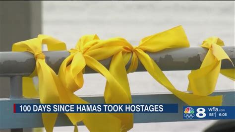 Symbol Of Solidarity Yellow Ribbons Placed In Downtown Tampa In