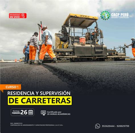 Cacp Perú Curso Residencia Y Supervisión De Carreteras 2022 2