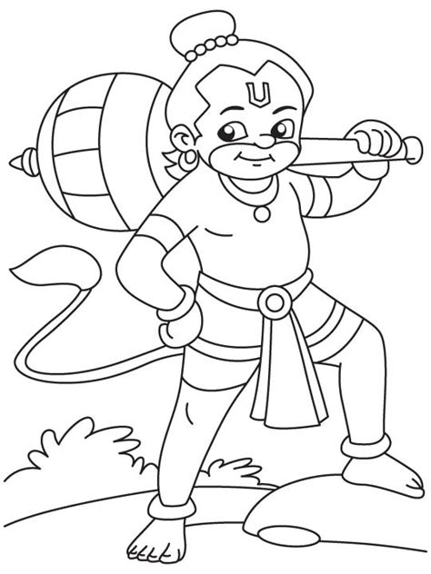 Lord Hanuman Coloring Pages