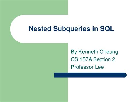 Sql Nested Subquery Hot Sex Picture