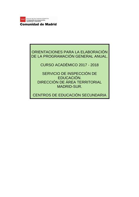 Pdf Orientaciones Para La Elaboraci N De La Portal Iesjovellanos Org