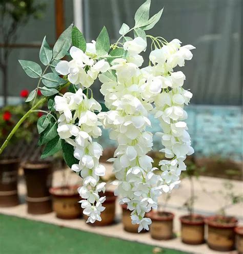 Artificial Wisteria Flower Branch 1 Stem 3 Colors Etsy