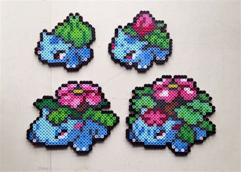 Bulbasaur Ivysaur Venasaur Mega Venasaur Pokemon Perler Bead