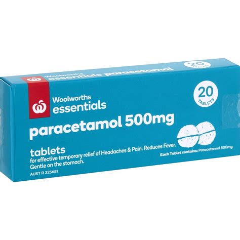 Homebrand Paracetamol Tablets 20pk Woolworths