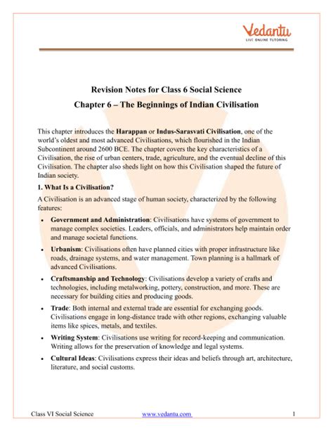 New Questions And Ideas Class 6 Notes Cbse History Chapter 6 [pdf]