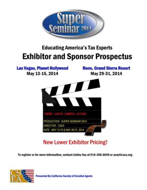 Fillable Online Csea Exhibitor And Sponsor Prospectus California