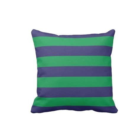 Custom Striped Throw Pillow And Cover Navy Blue Red Or Customize Etsy