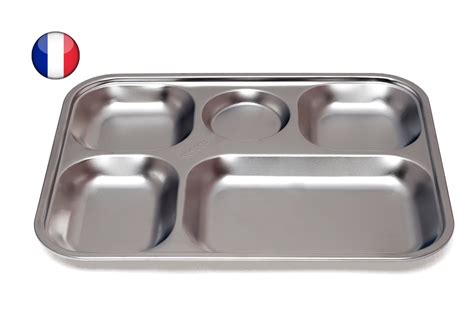 Plateau En Inox Compartiments Lot De Fournicreche Fr