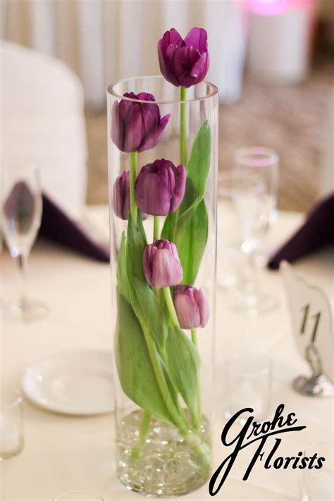 Purple Tulip Submerged Centerpieces For Elegant Home Decor