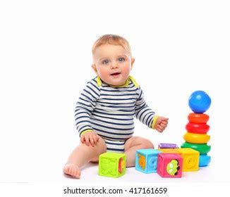 Cute Babe Plays Toys Stock Photo 417161677 Shutterstock