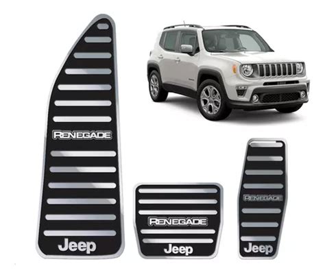 Pedaleira E Descanso Inox Puro Jeep Renegade At Alto Relevo