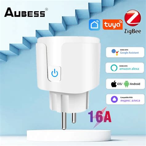 Tuya Zigbee 16A EU Smart Socket WiFi Smart Plug With Power Monitoring