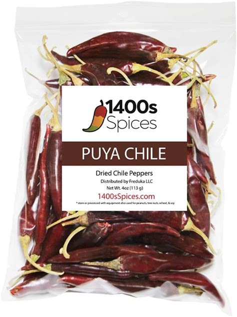 4oz Puya Dried Whole Chile Seco Peppers Pulla Chili Pods