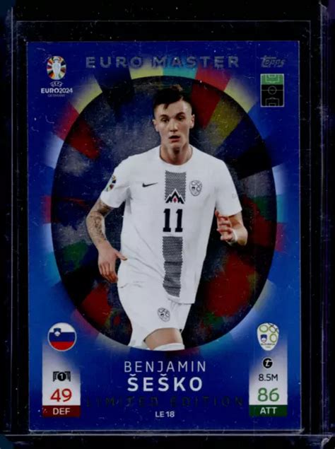 TOPPS MATCH ATTAX Euro 2024 2023 2024 Benjamin Sesko Slowenien Ltd