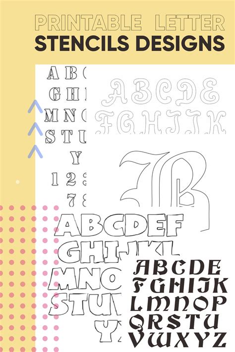 Letter Stencils Designs - 10 Free PDF Printables | Printablee