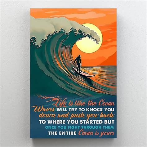 Trinx Surfing Life Is Like The Ocean 1 Piece Rectangle Surfing Life