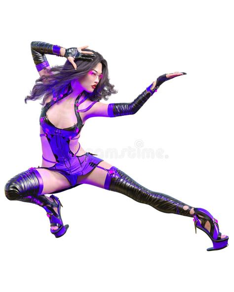 3d Japanese Assassin Warrior Amazon Woman Render Stock Illustration Illustration Of Female