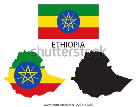 Ethiopia Flag Map Illustration Vector Stock Vector (Royalty Free ...