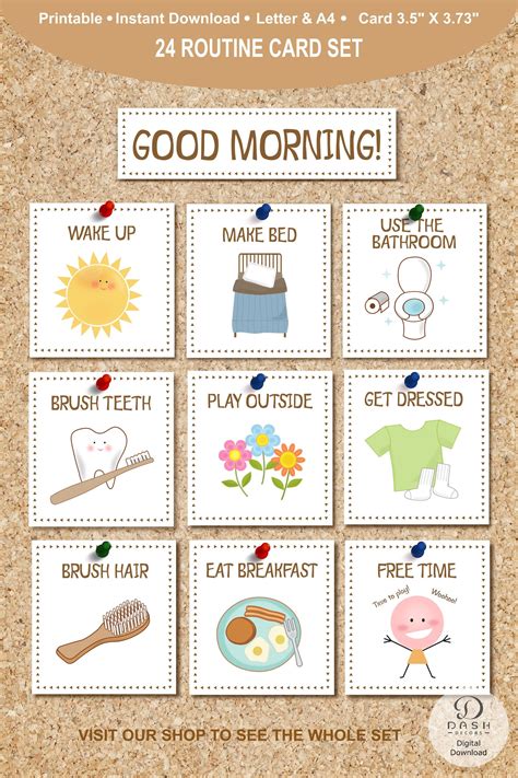Daily Routine Cards Printable Free Free Printable Templates Hot Sex