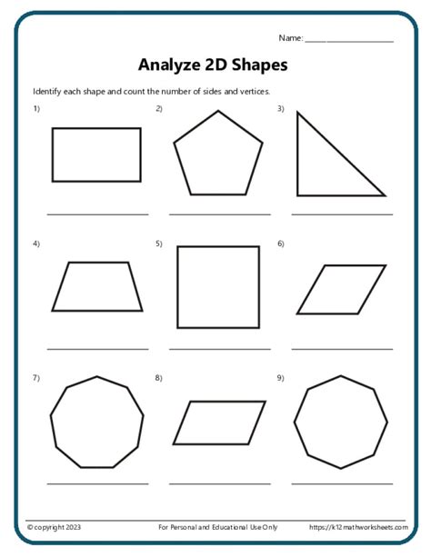 Shapes Worksheets - K12 Math Worksheets