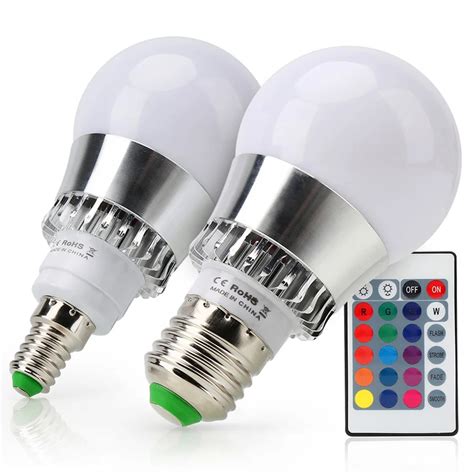 Led Rgb Bulb Lamp E E Ac V W W Led Rgb Spot Blubs Light