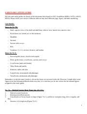 BIOL 2101 Lab Exam 2 Study Guide Summer 2019 Docx LAB EXAM 2