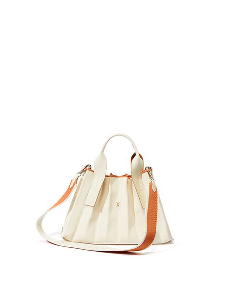 Lucky Pleats Canvas Tote S Ivory Cream Eternal Journey