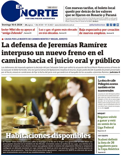 Diario EL NORTE edición digital domingo 16 de junio 2024 Diario