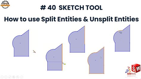 How To Use Split And Unsplit Entities In Solidworks Youtube