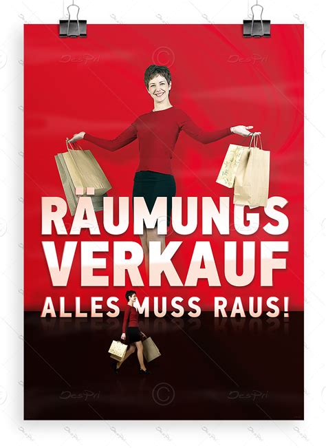 Werbeplakat R Umungsverkauf Alles Muss Raus Poster Din A P